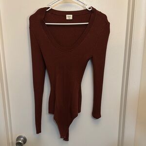 Abercrombie & Fitch Rust Ribbed Top